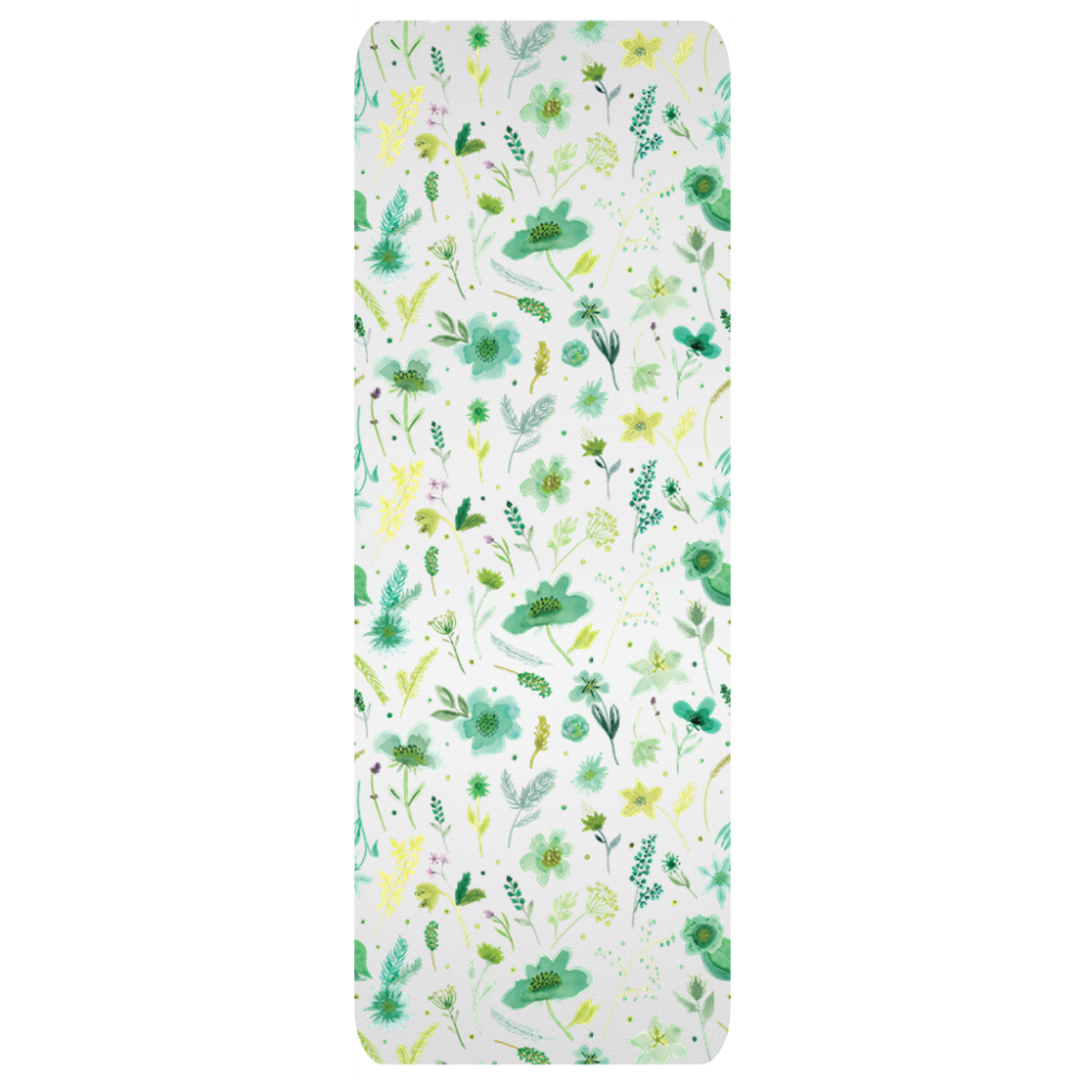 Verdant Flowers Yoga Mat