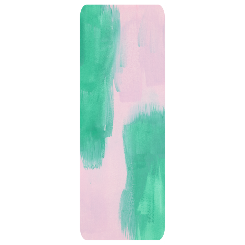 Pink and Aqua Yoga Mat