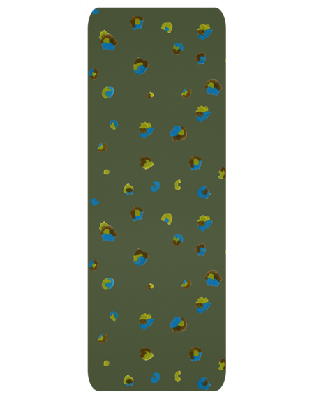 Green Leopard Spots Yoga Mat