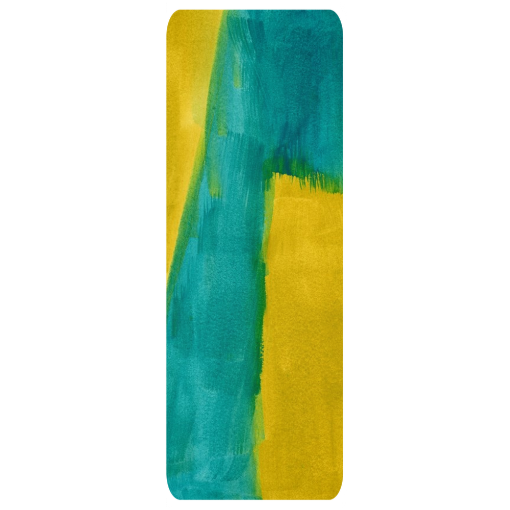 Peacock and Olive Yoga Mat