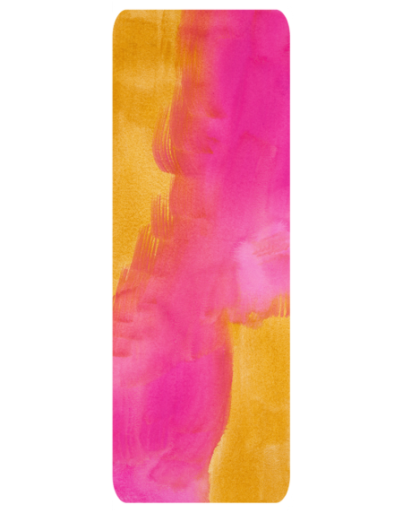 Cosmos Pink and Ochre Yoga Mat